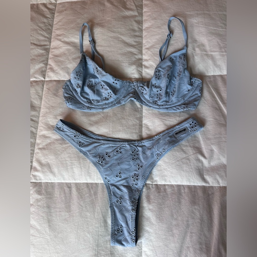 Blackbough Baby Blue Eyelet Bikini Set